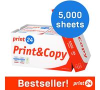 printer paper copy paper 5,000 sheets A4 size 80 gsm bright white PEFC print24