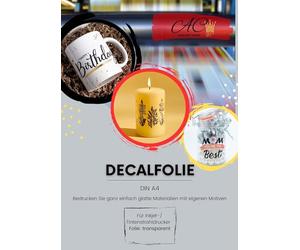 Print4Life 2 sheets Inkjet Inkjet water slide decal sheet film ceramic sheet transfer paper A4 white Double Layer / 2-component film