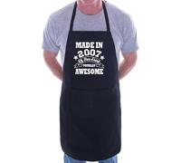 Print4U 18th Birthday Made In 2007 BBQ Cooking Funny Novelty Apron Black
