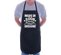 Print4U 18th Birthday Made In 2008 BBQ Cooking Funny Novelty Apron Black