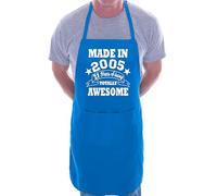 Print4U 21st Birthday Made In 2005 BBQ Cooking Funny Novelty Apron Blue