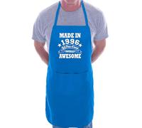 Print4U 30th Birthday Made In 1996 BBQ Cooking Funny Novelty Apron Blue