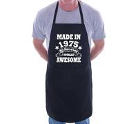 Print4U 50th Birthday Made In 1975 BBQ Cooking Funny Novelty Apron (Black, One Size)