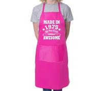 Print4U 50th Birthday Made In 1975 BBQ Cooking Funny Novelty Apron (Pink, One Size)