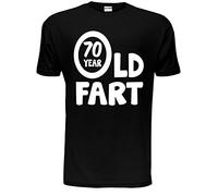 Print4U 70 Year Old Fart Funny Adult/Mens Birthday Gift T-Shirt Unisex X-Large Black