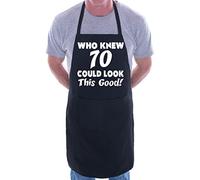 Print4U 70th Birthday Who Knew 70 BBQ Cooking Funny Novelty Apron Black