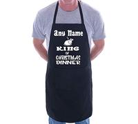 Print4U Any Name King Of Christmas Dinner Personalised Chef BBQ Apron Black