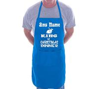 Print4U Any Name King Of Christmas Dinner Personalised Chef BBQ Apron Blue