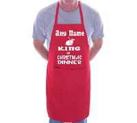 Print4U Any Name King Of Christmas Dinner Personalised Chef BBQ Apron Red