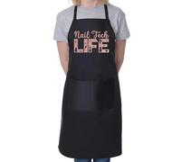 Print4U Apron Nail Tech Life Nail Salon Nail Technician Beauty Salon Gift Black