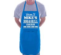 Print4U Apron Personalised Welcome To Mike's BBQ & Grill