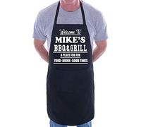 Print4U Apron Personalised Welcome To Mike's BBQ & Grill