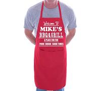 Print4U Apron Personalised Welcome To Mike's BBQ & Grill