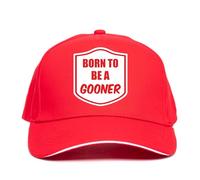 Print4U Baseball Cap Born to Be A Gooner Funny Football Hat Gift Red