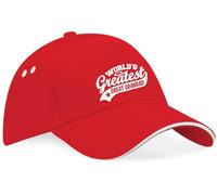 Print4U Baseball Cap Greatest Great Grandad Men Present Fathers Day Birthday Red