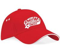 Print4U Baseball Cap Greatest Uncle Gift for Men Present Fathers Day Birthday Red