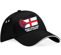 Print4U Baseball Cap Make England Great St George Cross Lion Head Patriot Black