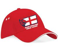 Print4U Baseball Cap Make England Great St George Cross Lion Head Patriot Red