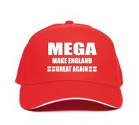 Print4U Baseball Cap Mega Make England Great Flag St George Cross English Pride Red