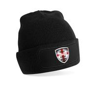 Print4U Beanie Hat Make England Great Again St George Cross Shield English Pride Black