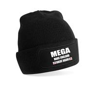 Print4U Beanie Hat Mega Make England Great Flag St George Cross English Pride Black