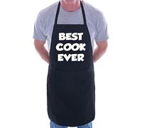 Print4U Best Cook Ever Funny Apron Novelty BBQ Cooking with 2 Pockets Black