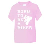 Print4U Born to Be A Biker Funny Boys/Girls T-Shirt Age 1-13