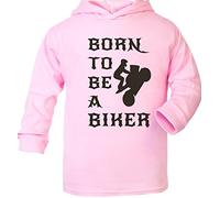 Print4U Born To Be A Biker Motorbike Supersoft Baby Hoodie
