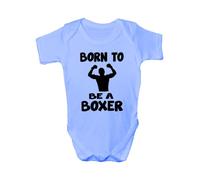 Print4U Born To Be A Boxer Funny Boxing Babygrow Babies Gift Boy/Girl Vest Babies