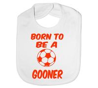 Print4U Born To Be A Gooner/Arsenal - Funny Baby/Toddler/Newborn Bib - Baby Gift white