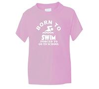 Print4U Born to Swim Boys Girls Sports Kids T Shirt Sizes 1-13 Years