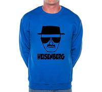 Print4U Breaking Bad Heisenberg Walter Adult Sweatshirt Jumper Birthday Gift Idea Large Blue
