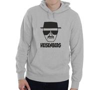 Print4U Breaking Bad Heisenberg Walter Adult Unisex Hoodie Birthday Gift Idea XX-Large Grey BLACK TEXT