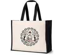 Print4U Buddha Tree Boho Tote Bag Mandala Indian Birthday Ladies Canvas Shopper Natural