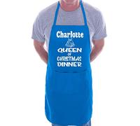 Print4U Charlotte Queen Of Christmas Dinner Personalised Chef BBQ Apron Blue