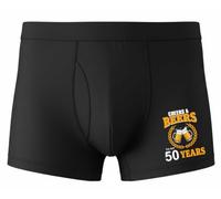 Print4U Cheers And Beers To My 50 Years Boxer Shorts 50th Birthday Gift Medium Black