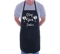 Print4U Chief Gin Taster Funny BBQ Baking Cooking Slogan Apron Black