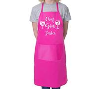 Print4U Chief Gin Taster Funny BBQ Baking Cooking Slogan Apron Pink