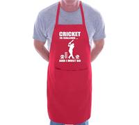 Print4U Cricket is Calling Apron Father's Day Birthday Gift Cooking Baking BBQ Red