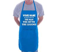 Print4U Customised Apron The Man The Myth Your Name Here Blue