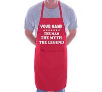 Print4U Customised Apron The Man The Myth Your Name Here Red