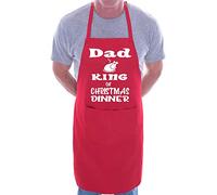 Print4U Dad King Of Christmas Dinner Personalised Chef BBQ Apron Red
