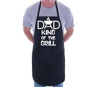 Print4U Dad King Of The Grill Funny BBQ Cooking Novelty Apron Black