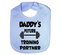 Print4U Daddy's Future Training Partner Funny Feeding Bib Present Blue