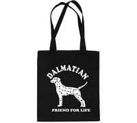 Print4U Dalmatian Dog Lover Funny Shopping Tote Bag Ladies Gift Black