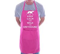 Print4U Dog Lover Keep Calm Greyhound BBQ Cooking Funny Novelty Apron Pink