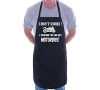 Print4U Don't Snore Dream On Motorbike BBQ Cooking Funny Novelty Apron Black