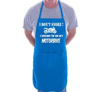Print4U Don't Snore Dream On Motorbike BBQ Cooking Funny Novelty Apron Blue