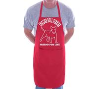 Print4U English Bull Terrier Dog BBQ Cooking Funny Novelty Apron Red