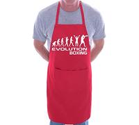 Print4U Evolution Of Boxing Boxer BBQ Cooking Funny Novelty Apron Red